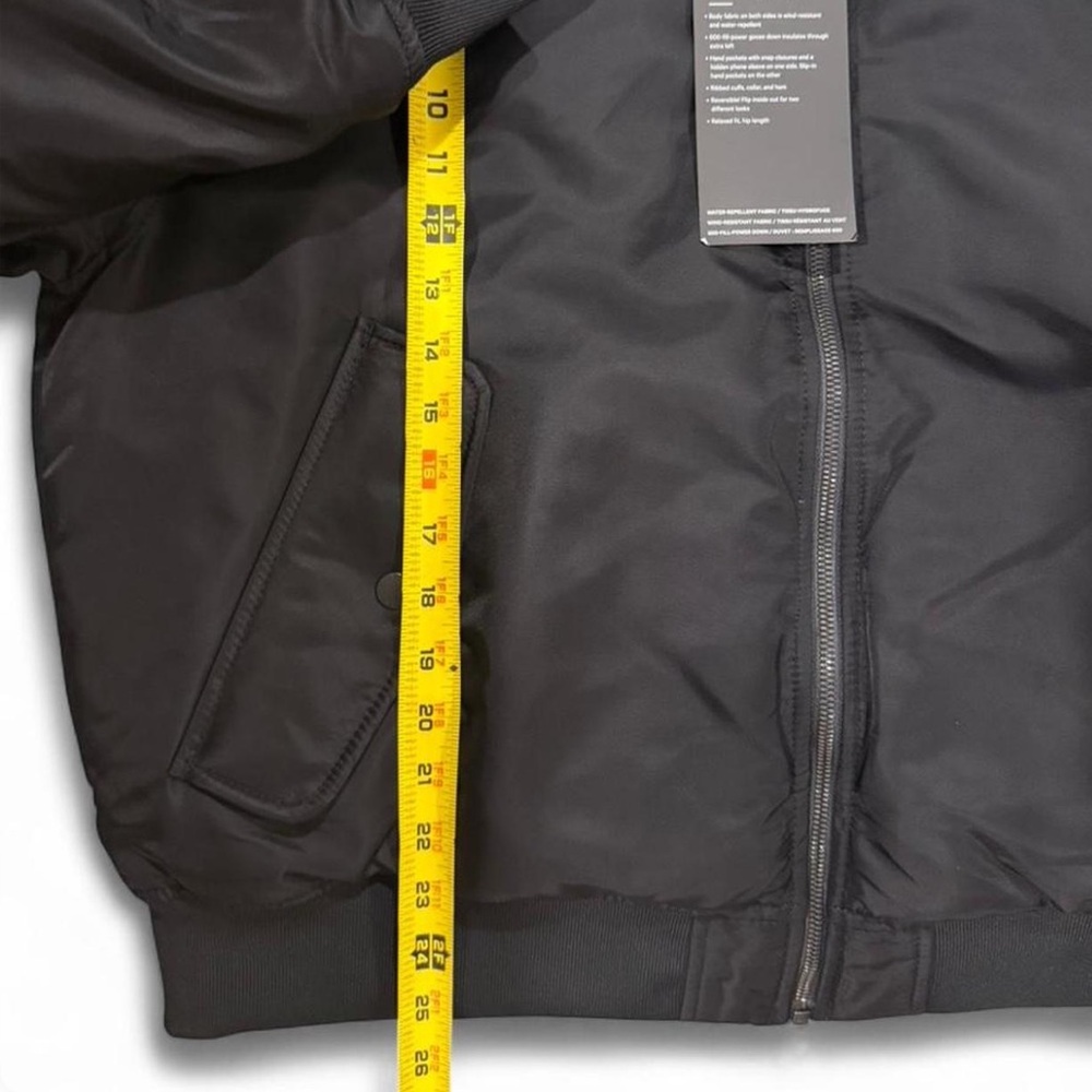 NWT Men's Lululemon Black Quilted Reversible Down Puffer Jacket Size Large - Picture 7 of 9